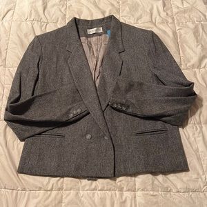 Vintage wool Jack Winter coat size 16 wool blend gray goes with everything!